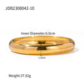 Youthway Minimalist Stainless Steel Multi-Size Glossy Plain Hoop Bracelet 18K Gold Plated Classic Golden Jewelry for Women