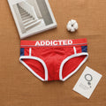 Addicted men's sexy low waist breathable ice mesh comfortable fashion briefs men
