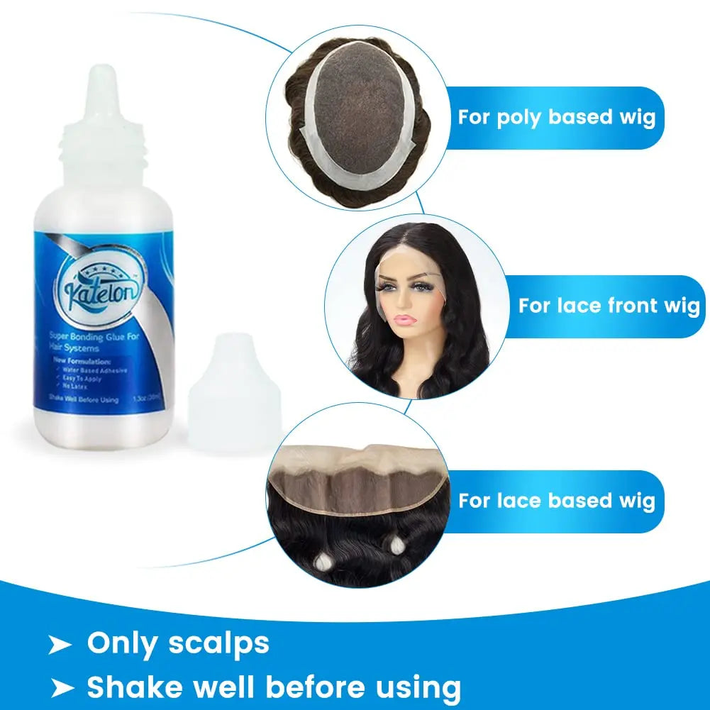 7Pcs/Set HD Wig Installation Kit with White Wig Glue Remover Lace Front Hair Wax Stick Lace Melting Band Edge Brush Wig Caps