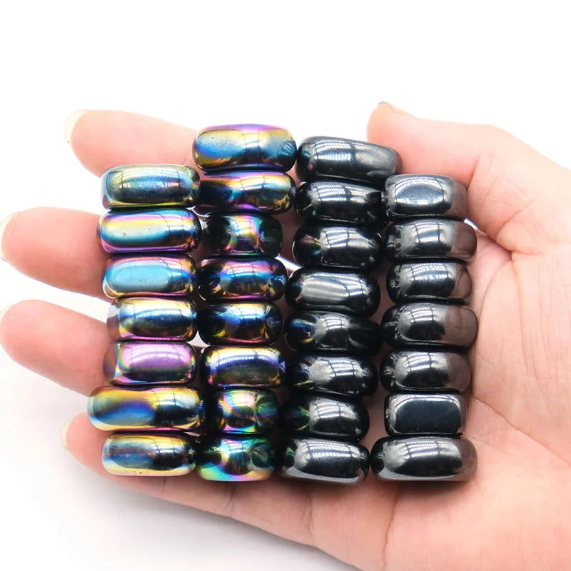 Polished Black Colorful Lodestone Magnet Multi-functional Magnetic Block Relieve Stress Therapy Interaction Game Fridge Magnets