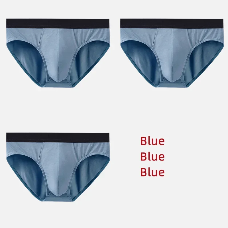 3Pcs Men Underwear 60S Modal Briefs High Elastic Panties Underpants L-XXXL 7A Level Antibacterial Sexy Soft Breathable Shorts