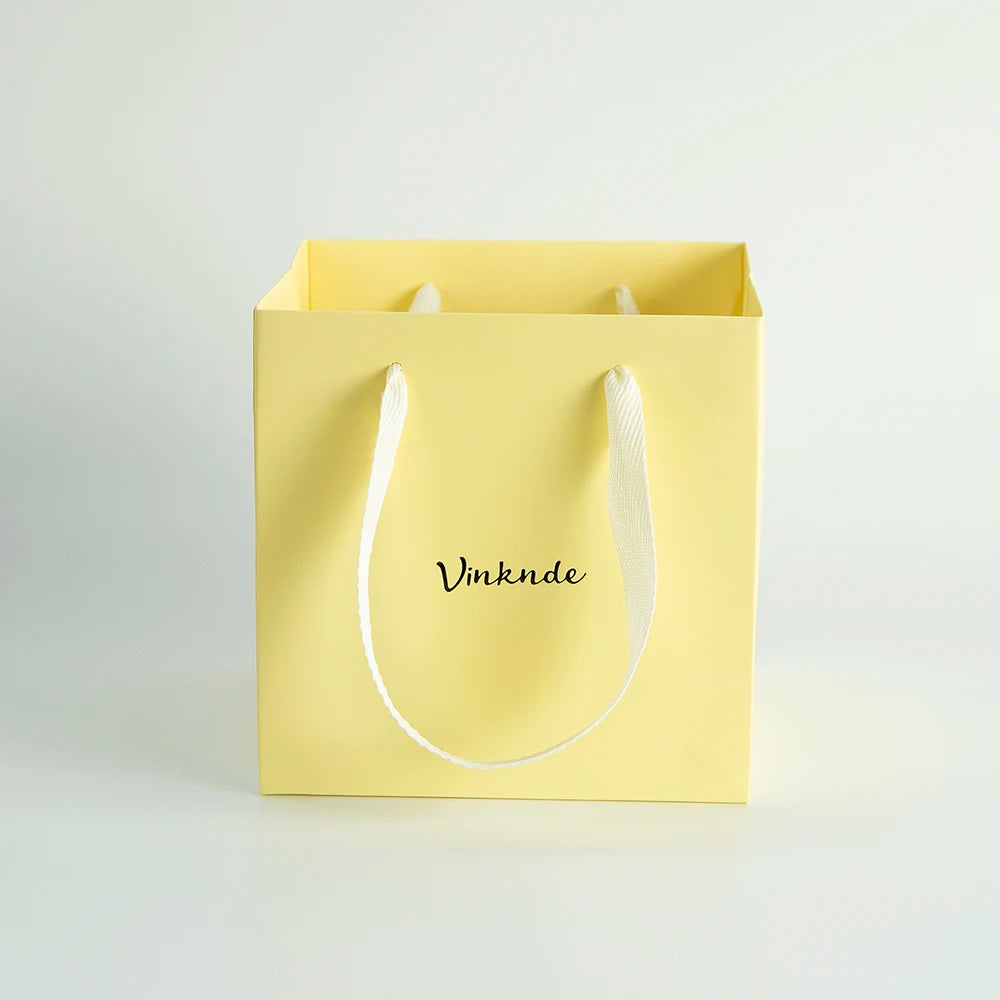 24pcs Custom Logo Print Wholesale Grocery White Brown Black Kraft Paper Gift Bag with Handle Wedding Party Xmas Packaging Bag
