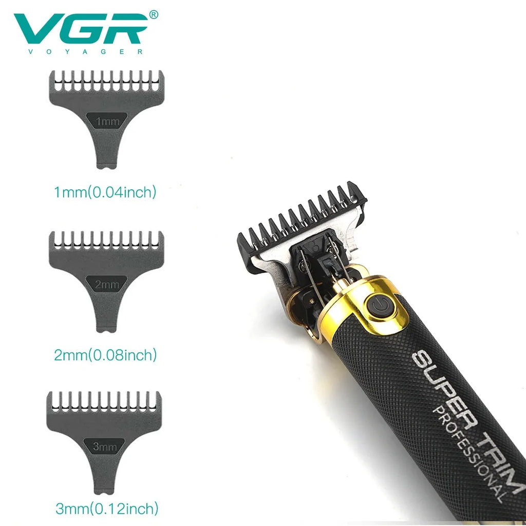 VGR Face Shaver Professional Beard Trimmer Rechargeable Metal Razor Mini Electric Beard Trimmer Portable Beard Trimmer Men V-082