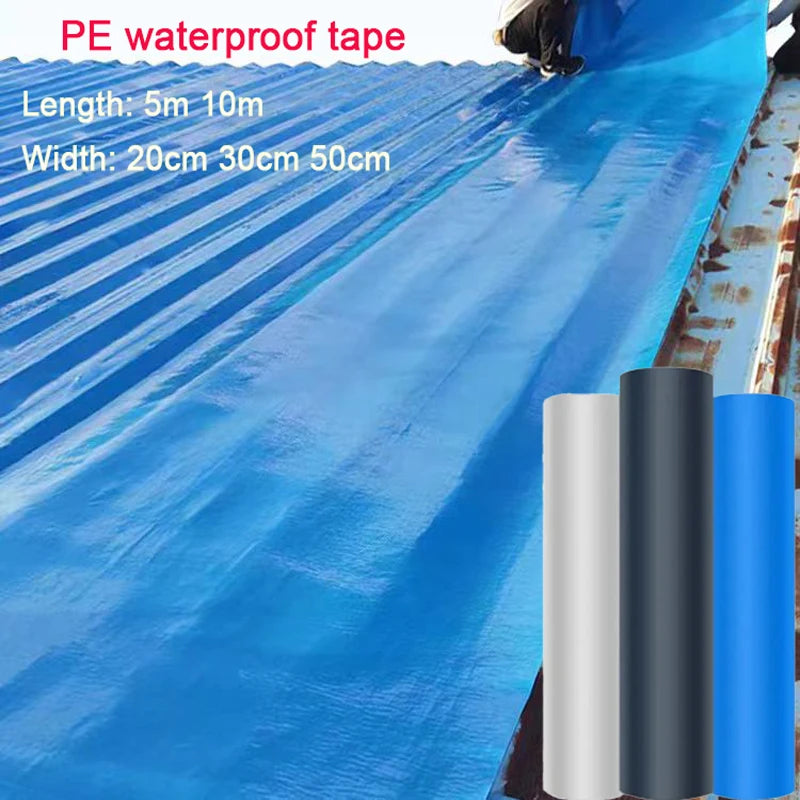 PE Polymers Waterproof Heat Insulation Tape Wall Roof Leakproof Repair Tool Roof Color Steel Tile Leak Repair Tape