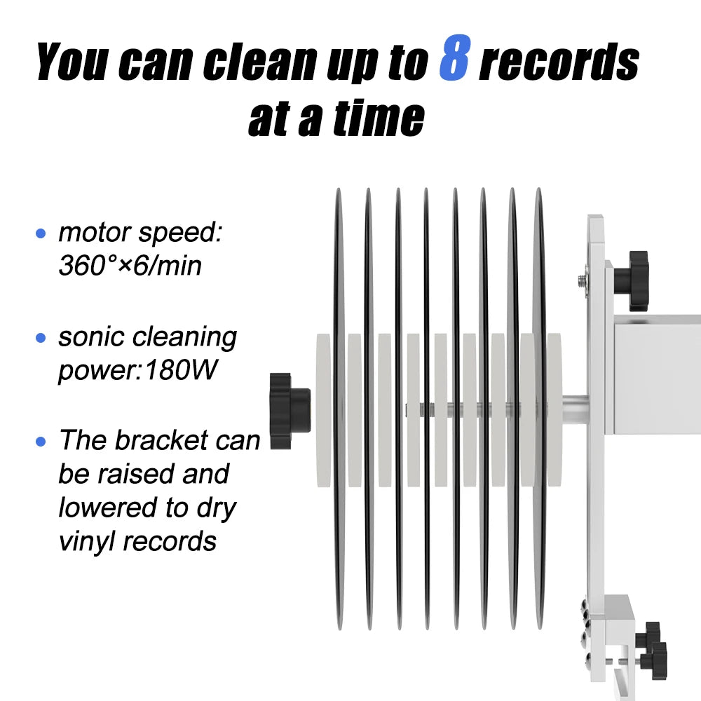 Ultrasonic Vinyl Record Cleaner Machine Cleaning 7-12 Inch 8 Records 220 v 6L Ultrasonic Cleaner Vinyl Record Ultrasound Washer