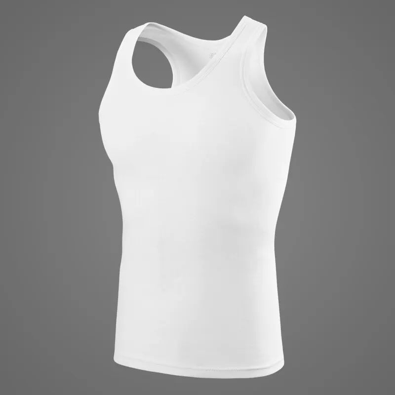 3/1 piece men's to teenagers' multi-size solid color tight vest comfortable cotton sleeveless T-shirt sports running bottoming c