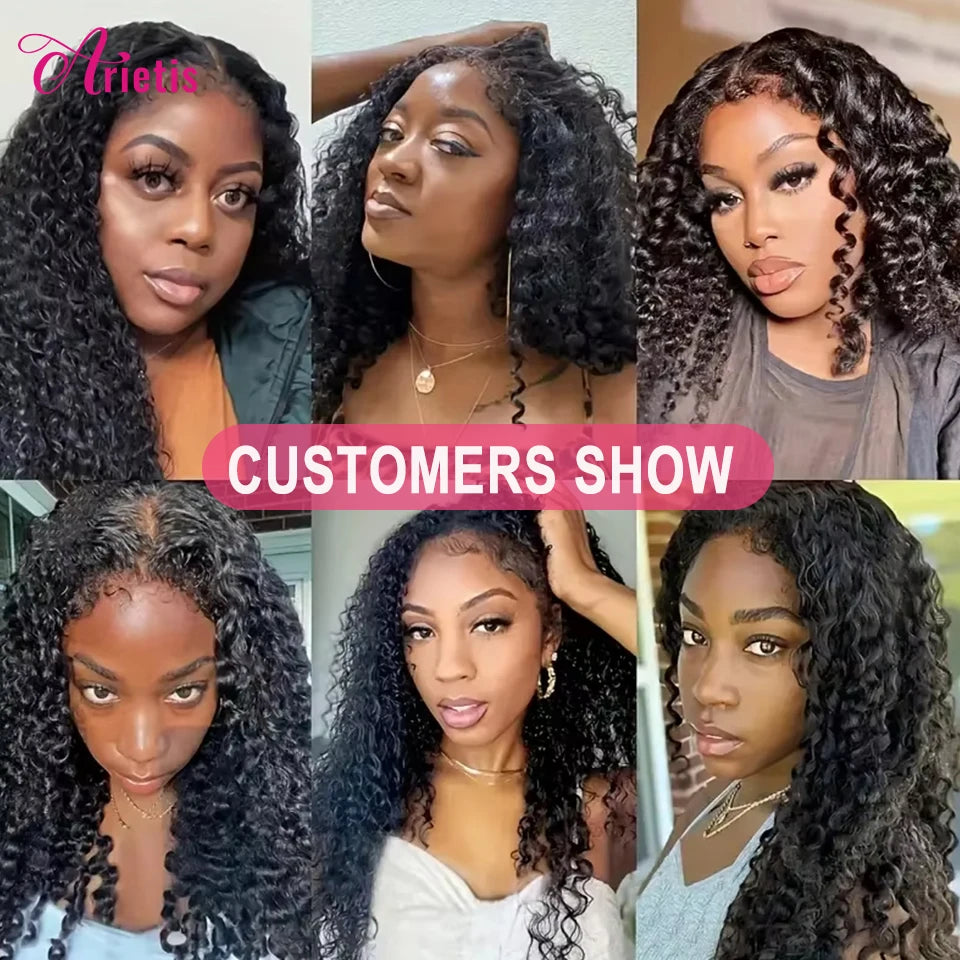 4c Edges Human Hair Wigs Kinky Curly 13x4 Lace Front Human Hair Wigs 180% Density 10-34 Inches Raw Glueless Wigs Human Hair
