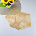Big Size NEW 2025 Sexy Women Transparent Lace Underwear High Waist Hollow Mesh Ladies Hip Lifting Cotton Crotch Briefs