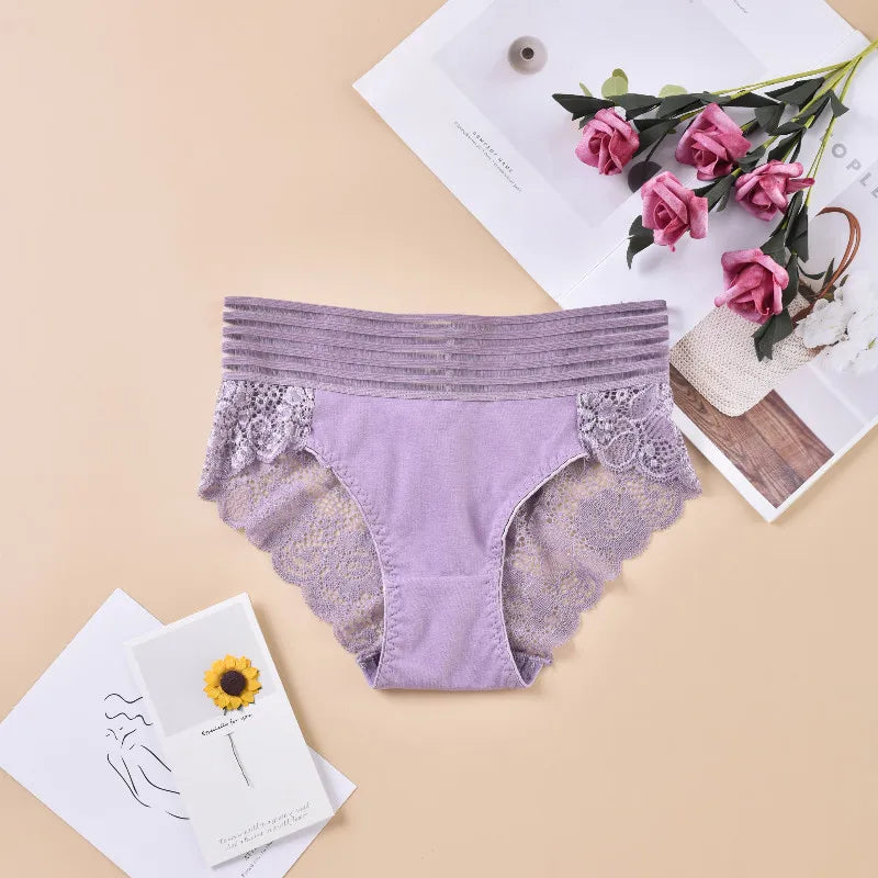 Sexy Lace Women's Underpants Solid Breathable Color Briefs Intimates Lingerie Panties Seamless Lingeries Woman Briefs Intimates