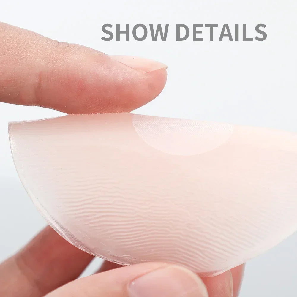 12pcs Invisible Silicone Nipple Covers Reusable Women Breast Petals Lift Bra Pasties Bra Padding Sticker Patch Adhesive Pads