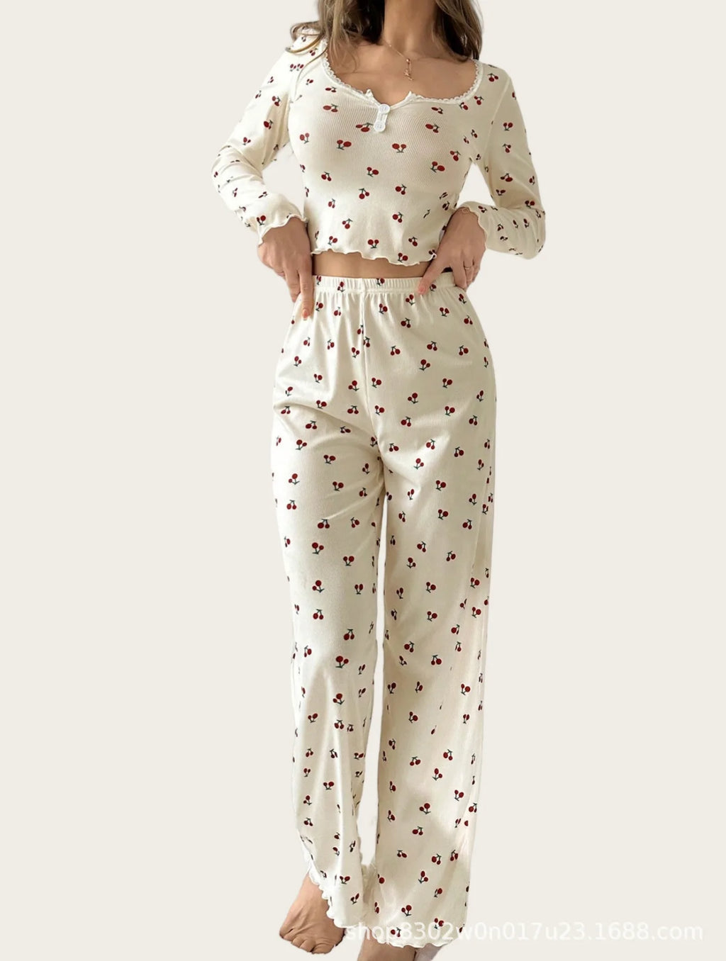 Sleepwear Women's Pajama Set for Women Long Sleeve Pajamas Ladies Home Set Female Pj Sets for Woman Homewear Nightwear Nightgown