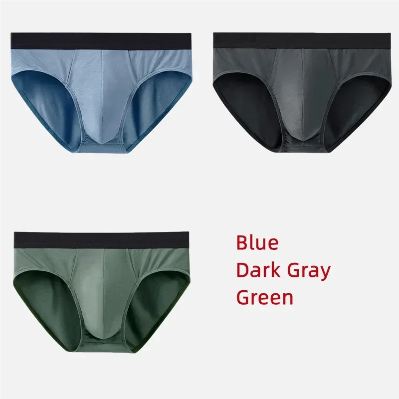 3Pcs Men Underwear 60S Modal Briefs High Elastic Panties Underpants L-XXXL 7A Level Antibacterial Sexy Soft Breathable Shorts