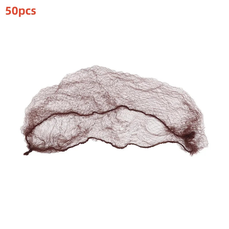 10/20/30/50Pcs Durable Nylon Hair Net For Bun Hair Hair style Tool Black Brown Hair Net For Wigs Mesh Hair Styling Hairnets