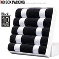 HSS 5/10 Pairs Men's Cotton Blend Socks Black Business Men Socks Soft Breathable Summer Winter for Male Socks Plus Size (6.5-14)