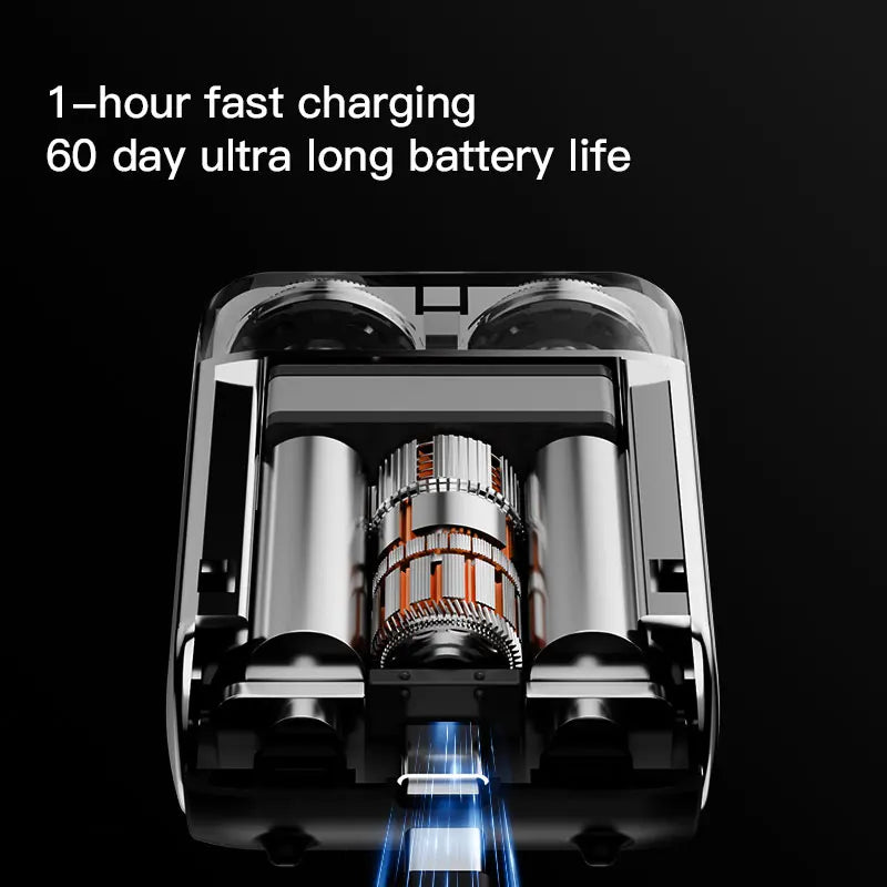 2025 Mini Electric Smart Shaver Dual Blade Household Car Shaver Digital Display Rechargeable Shaver Powerful Beard Trimmer Tool