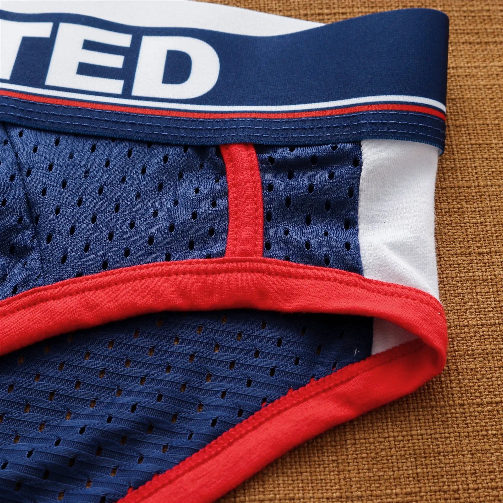 Addicted men's sexy low waist breathable ice mesh comfortable fashion briefs men