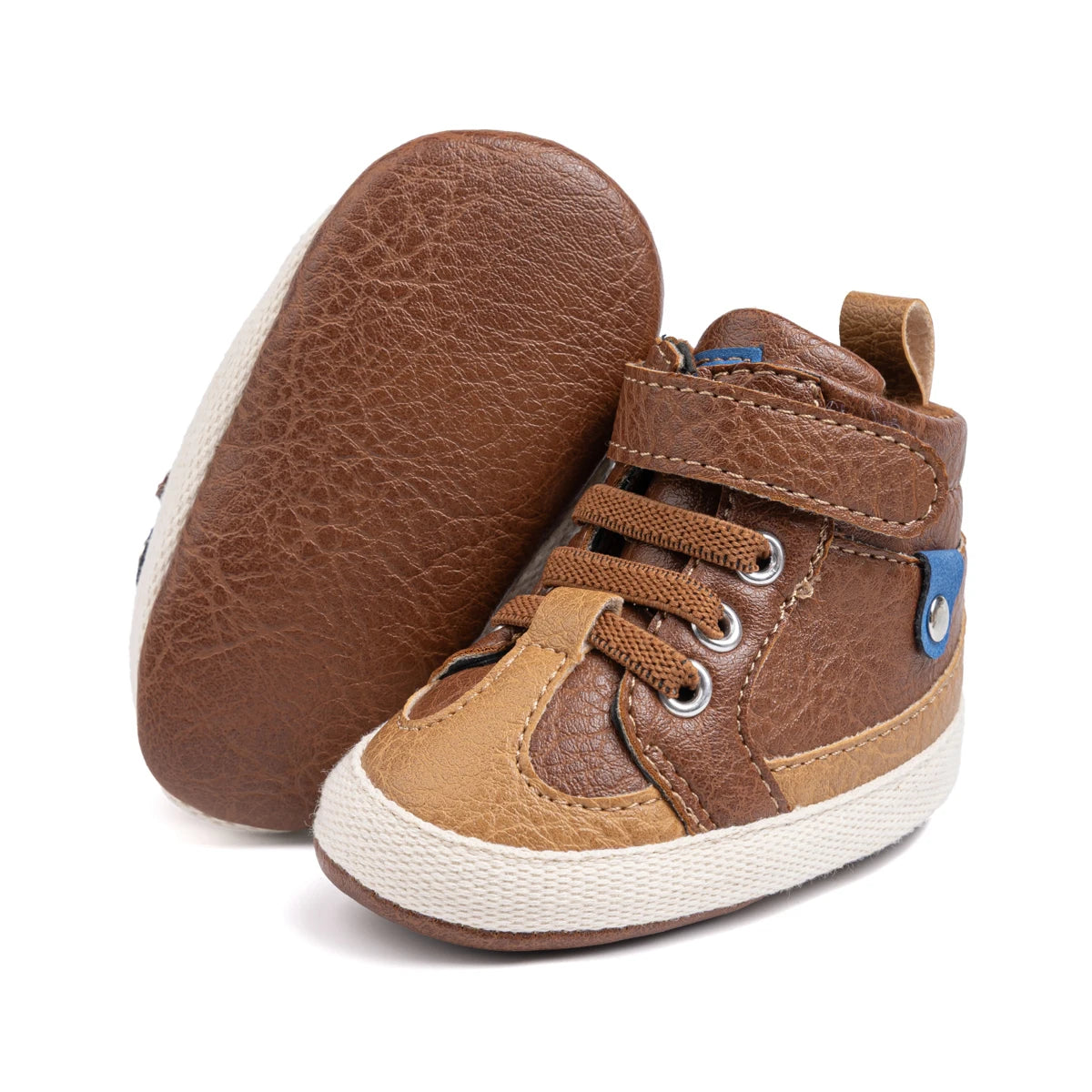 Autumn Winter Baby Boys Shoes High Tops Striped Casual Sneakers Fashion Versatile First Walkers Toddler Cotton Anti-slip Sole