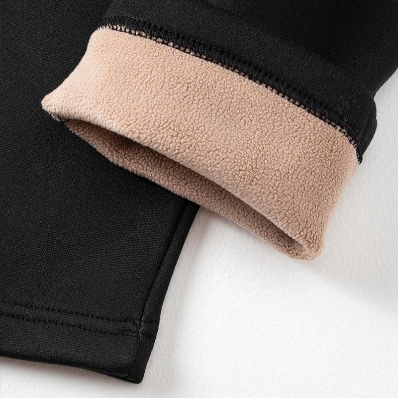 2-piece Men's Autumn And Winter Thick Velvet Solid Color Warm Suit Comfortable Warm Cold Resistant And Versatile Home Clothes