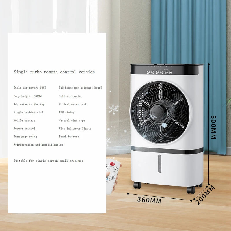 Air-conditioning Fan Household Refrigerator Small Double-layer Electric Fan Cold Fan Horizontal Dormitory