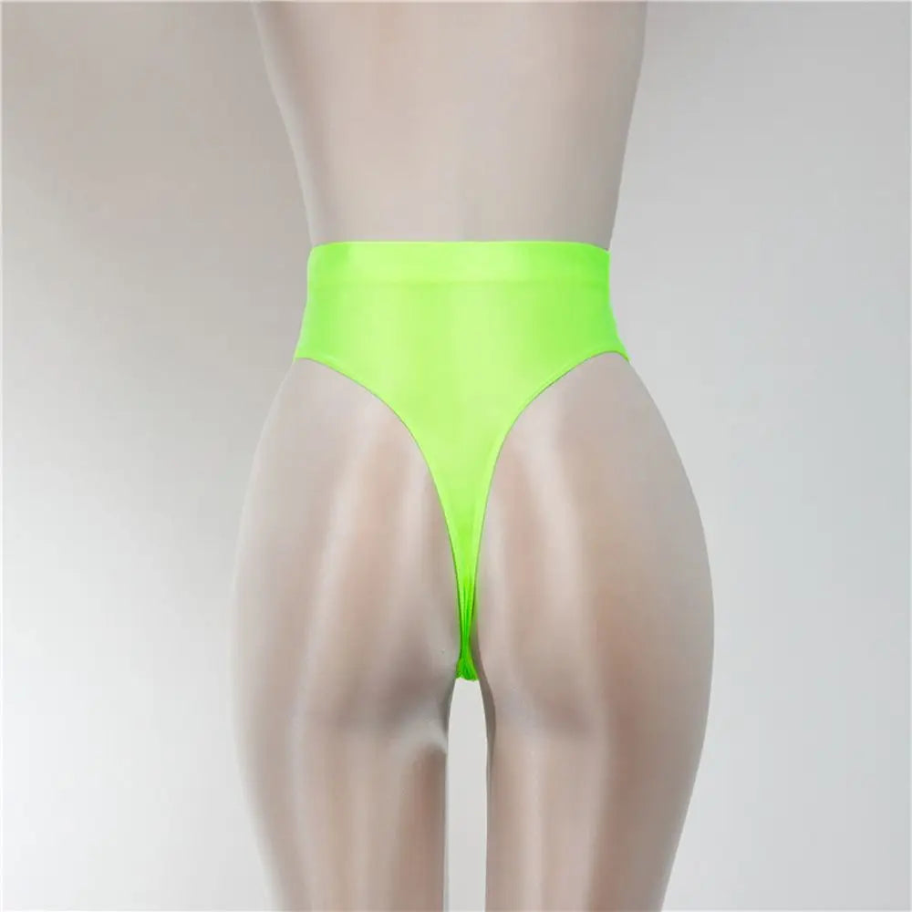 1PC M-XXL Design Women's Silky Shiny Sexy G-string High Waist Ultra-thin Satin Luster Sheer See Through Panties