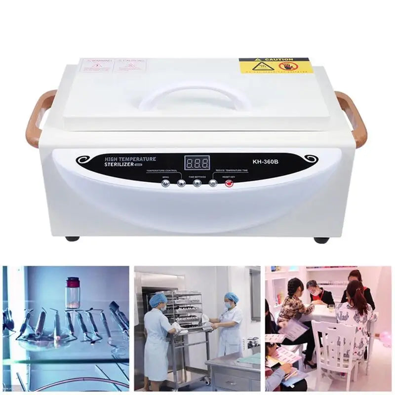 Nail Sterilizer Sanitizing Box High Temperature With LCD Screen Tweezers Scissors Manicure Nail Disinfection For Manicure Beauty