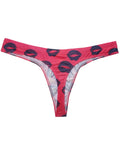 Men's Sexy Underwear Low Waisted Thong with Mouth Print Breathable And Comfortable Underpants BriefsHT148