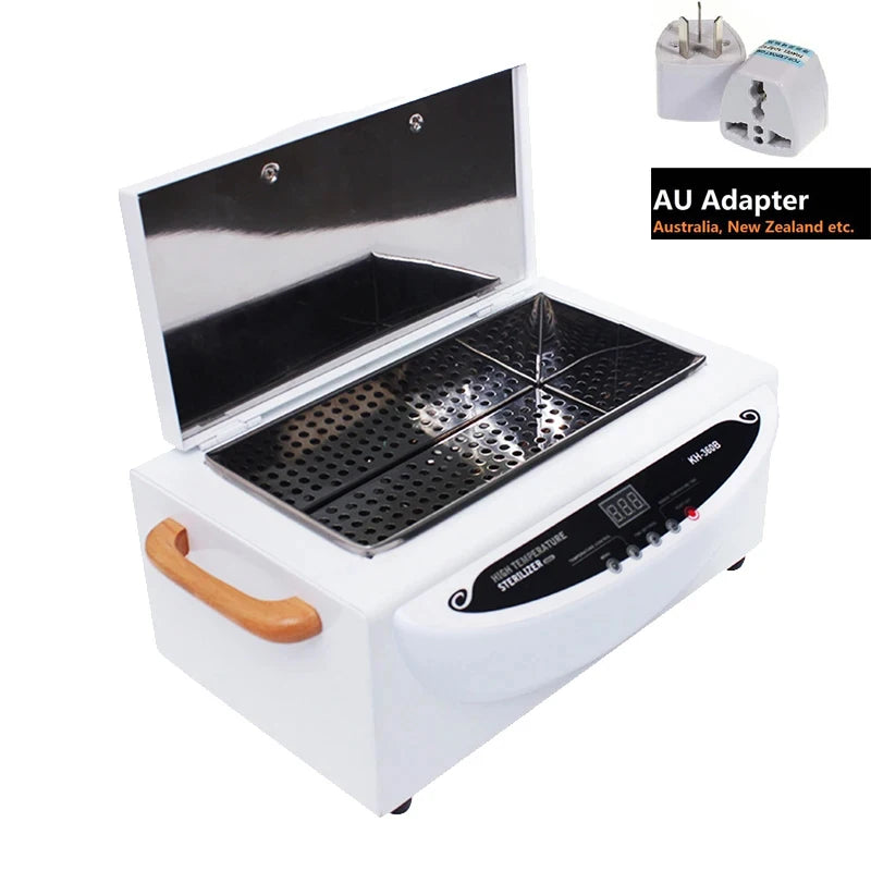 Nail Sterilizer Sanitizing Box High Temperature With LCD Screen Tweezers Scissors Manicure Nail Disinfection For Manicure Beauty