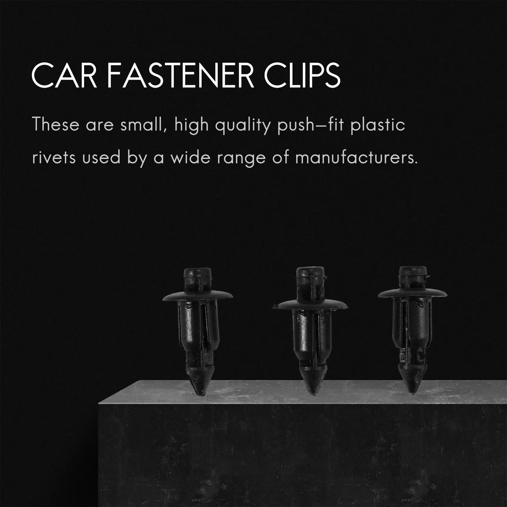 50x Plastic Rivet Bike Fairing Trim Panel Fastener Clips 6mm for Honda Yamaha Black