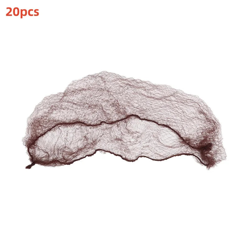 10/20/30/50Pcs Durable Nylon Hair Net For Bun Hair Hair style Tool Black Brown Hair Net For Wigs Mesh Hair Styling Hairnets