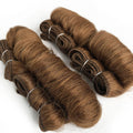 Curly 100% Human Hair 4 Bundles Brazilian Hair Weave Bundles 1B 30 99J 27 Blonde Human Hair Extension 5 5 6 7 Inches Short Hair