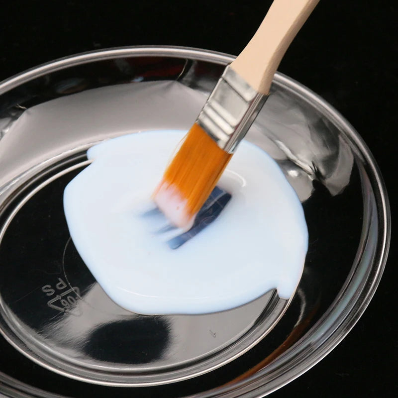 50ml Gilding Glue Gold Leaf Foil Water-based Glue for Metal Foil Sheets Arts Craft Paper Home Decoration Varnish&Brush