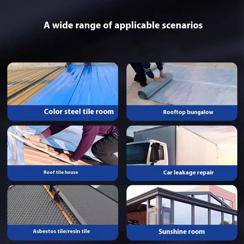 PE Polymers Waterproof Heat Insulation Tape Wall Roof Leakproof Repair Tool Roof Color Steel Tile Leak Repair Tape