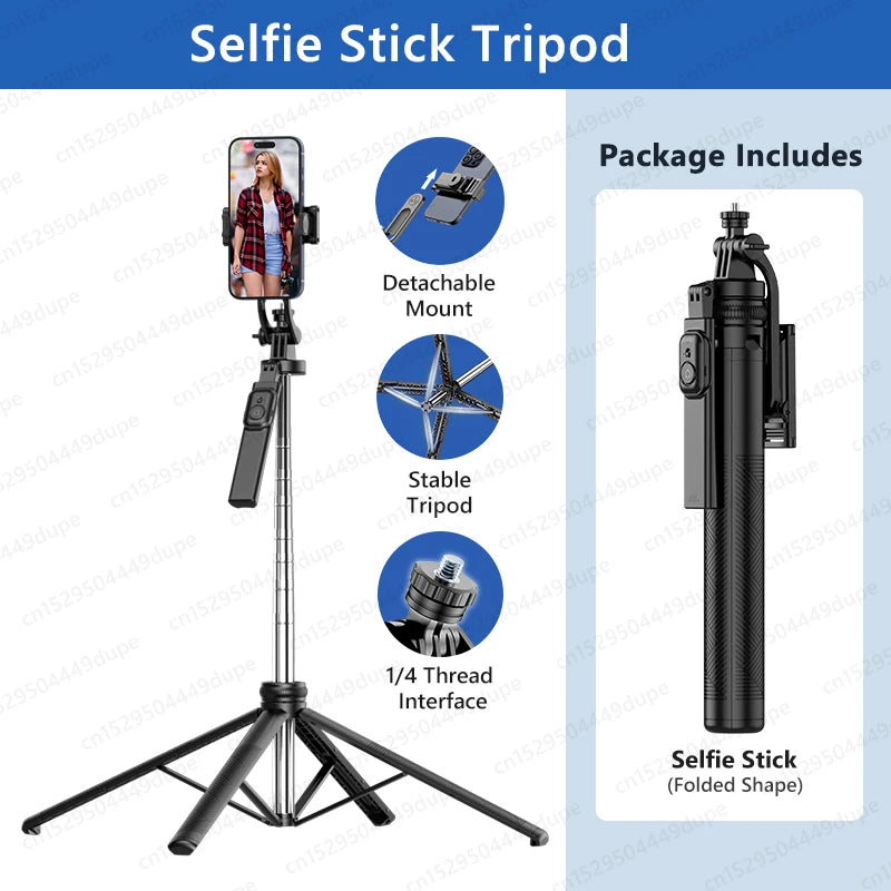 TOKQI Extendable Tripod with Bluetooth Remote,1/4'' Screw,Phone Holder,72inch Monopod for Smartphone Camera Projector brackets
