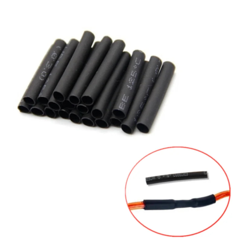 420Pcs Black Heat Shrink Tube Glue Polyolefin Weatherproof Sleeving Tubing Sleeve Wrap Tubing Kit Cable Sleeves Tools Kit Set