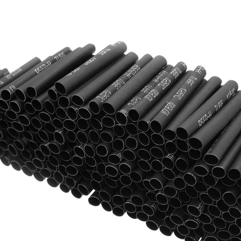 420Pcs Black Heat Shrink Tube Glue Polyolefin Weatherproof Sleeving Tubing Sleeve Wrap Tubing Kit Cable Sleeves Tools Kit Set