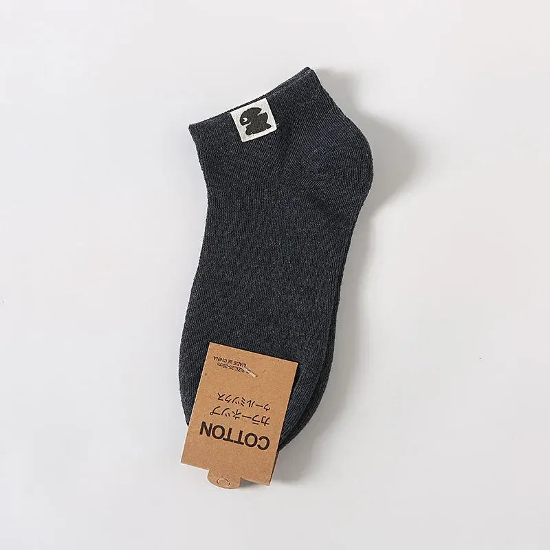1 Pair Mens Socks Breathable Short Boat Socks Lot Low Cut Short Socks Solid Color Black White Grey Casual Ankle Soft Women Sock