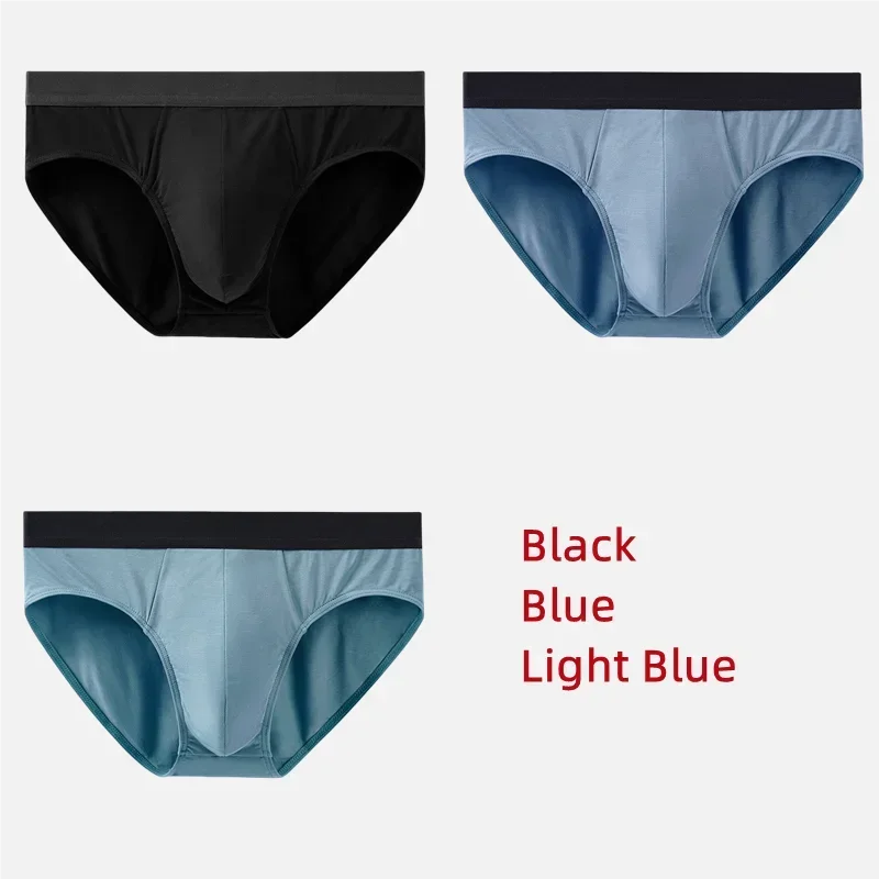 3Pcs Men Underwear 60S Modal Briefs High Elastic Panties Underpants L-XXXL 7A Level Antibacterial Sexy Soft Breathable Shorts