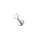 1PC G23 Titanium Star Moon Cross Stud Earring for Women Lip Rings Labret Piercing Ear Tragus Helix Piercings Body Jewelry