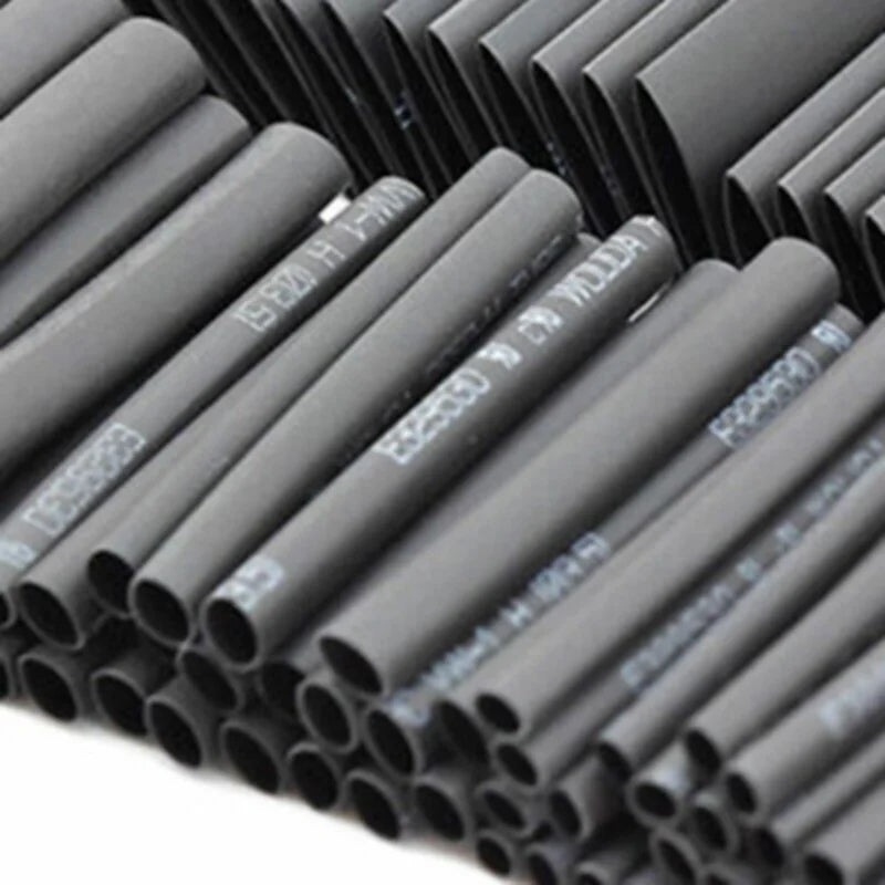 420Pcs Black Heat Shrink Tube Glue Polyolefin Weatherproof Sleeving Tubing Sleeve Wrap Tubing Kit Cable Sleeves Tools Kit Set