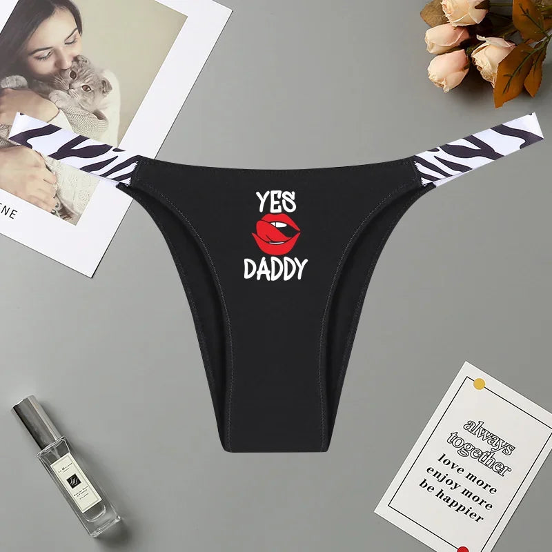 DADDY'S GIRL Print YES DADDY Funny Sexy Underwear for Girls Cute Underwear Women's Intimates Cotton Panties Underpant for Female