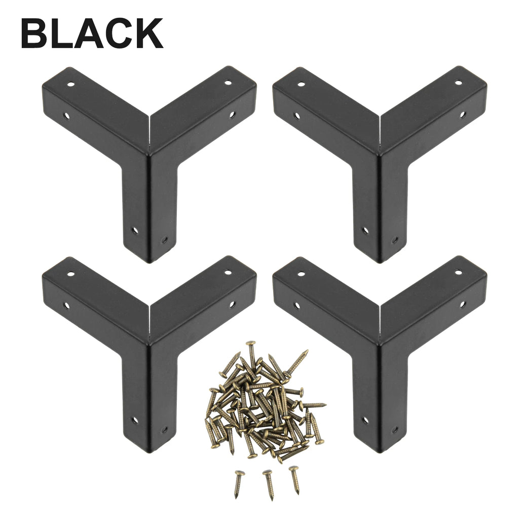 4pcs Box Corner Protector Zinc Alloy Corner Trim Protect Four Side Corner Protection Decorative Corner With Nails 33MM