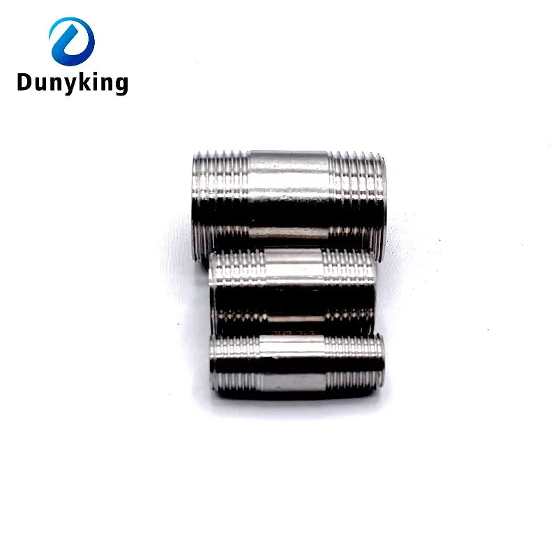 Water connection 1/4" 3/8" 1/2" 3/4" 1" 1-1/4" 1-1/2" Male X Male Threaded Pipe Fittings Stainless Steel SS304 Connector Adapter