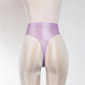 1PC M-XXL Design Women's Silky Shiny Sexy G-string High Waist Ultra-thin Satin Luster Sheer See Through Panties