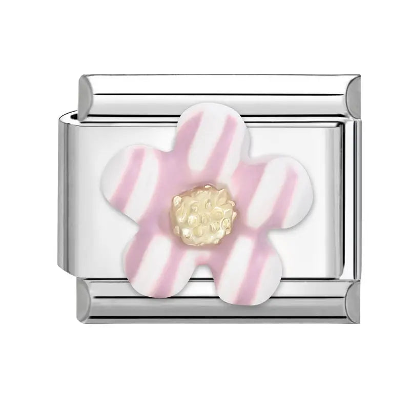 2025 Wholesale 3D Colorful Bows Flowers Love Heart Italian Charm Link fit 9mm Stainless Steel Jewelry DIY Making Bracelets Gifts