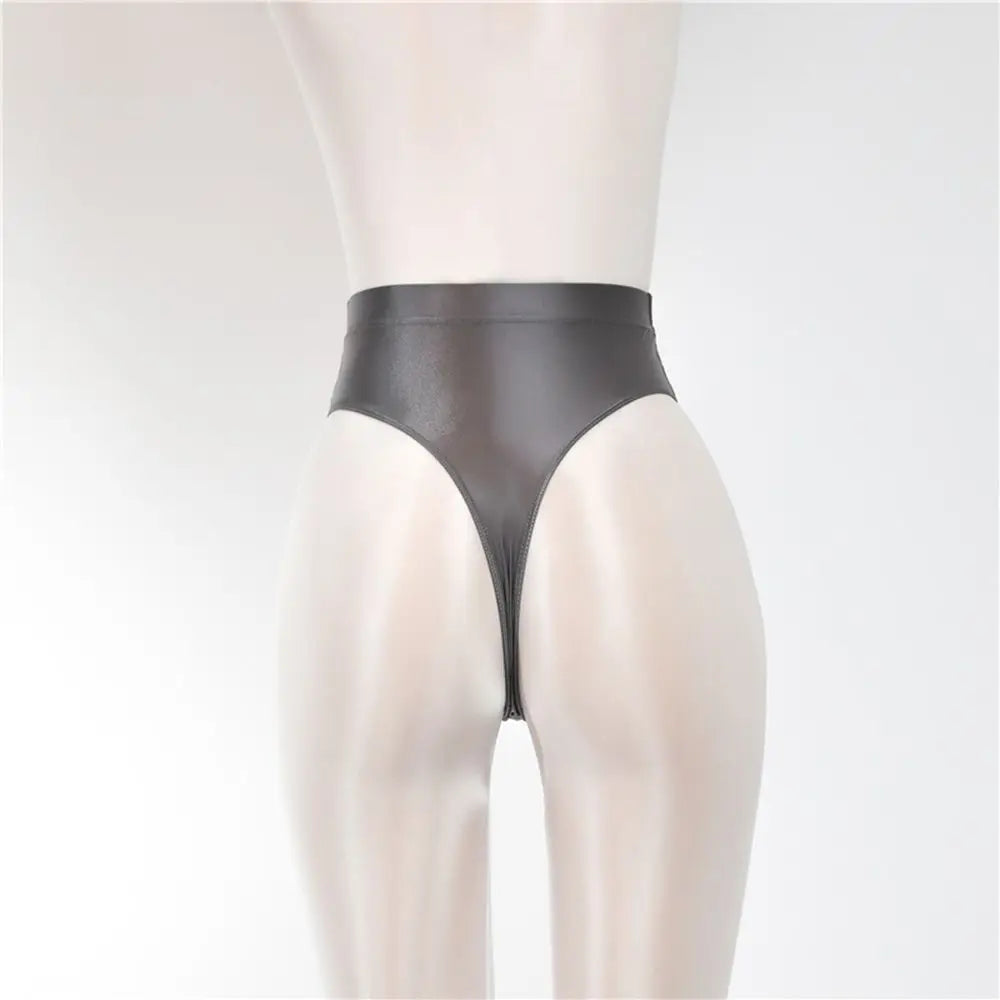 1PC M-XXL Design Women's Silky Shiny Sexy G-string High Waist Ultra-thin Satin Luster Sheer See Through Panties