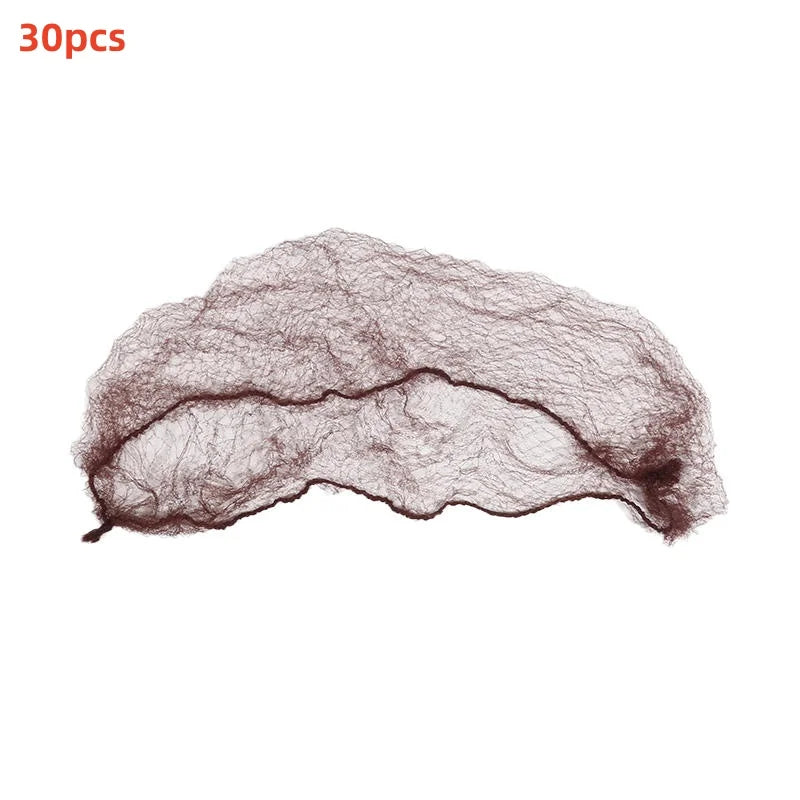 10/20/30/50Pcs Durable Nylon Hair Net For Bun Hair Hair style Tool Black Brown Hair Net For Wigs Mesh Hair Styling Hairnets