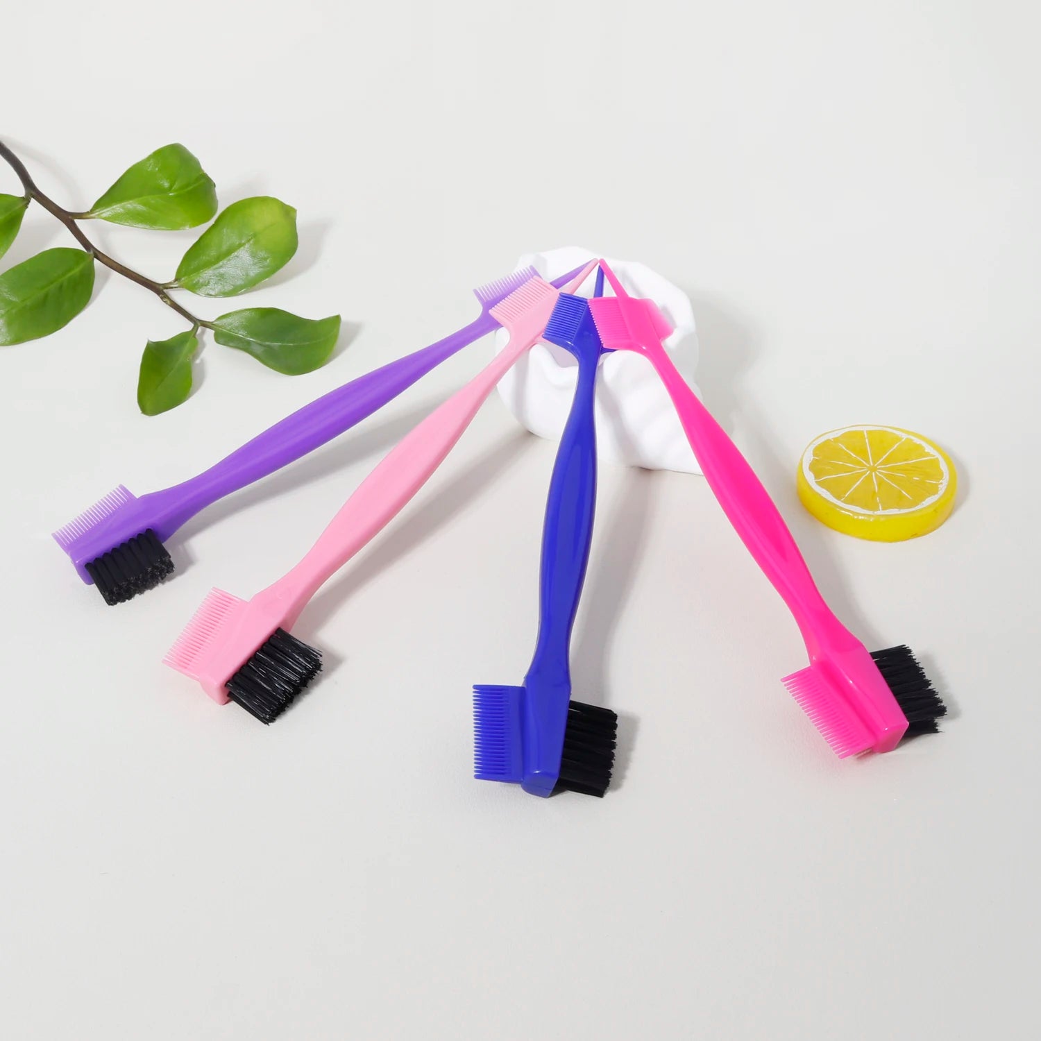 Multi functional double-sided control hair brush eyebrow pencil edge control brush hair care tool,Special for real hair wigs