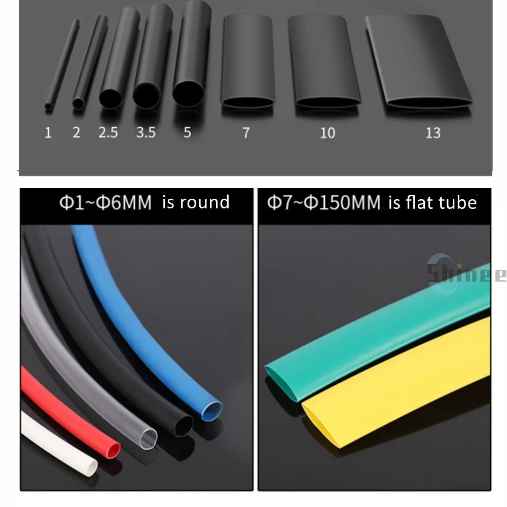 1Meter 4:1 Heat Shrink Tube With Glue Thermoretractile Heat Shrinkable Tubing Dual Wall Heat Shrink Tubing 6 8 12 16 24 40 52 72