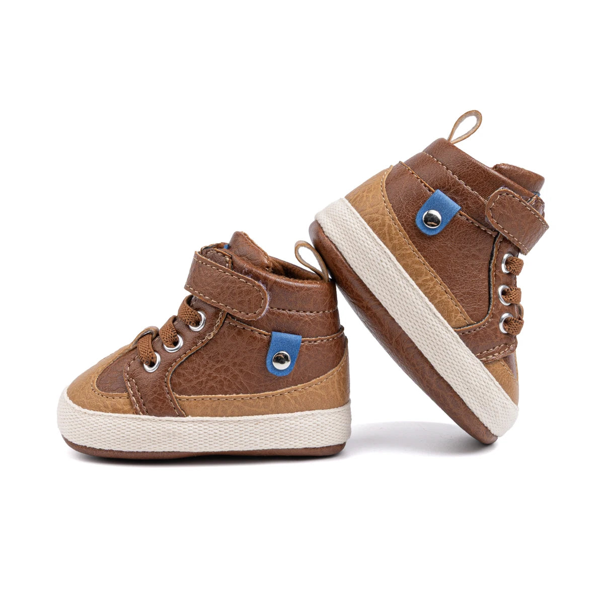 Autumn Winter Baby Boys Shoes High Tops Striped Casual Sneakers Fashion Versatile First Walkers Toddler Cotton Anti-slip Sole