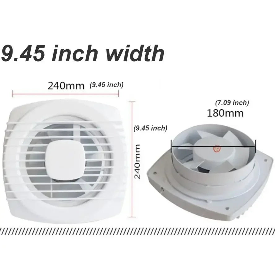 220V 4/6/7inch 110/150/180mm silence Ventilating Strong Exhaust Extractor Fan for Window Wall Bathroom Toilet Kitchen Mounted